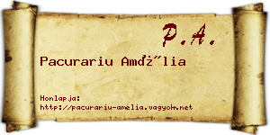Pacurariu Amélia névjegykártya